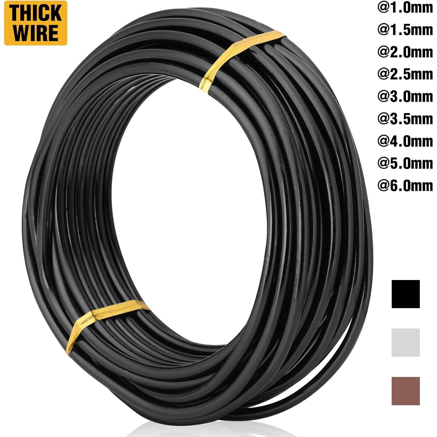 Alambre de Bonsai KSVZS Anodizado Negro 3.0mm 250g Rollo