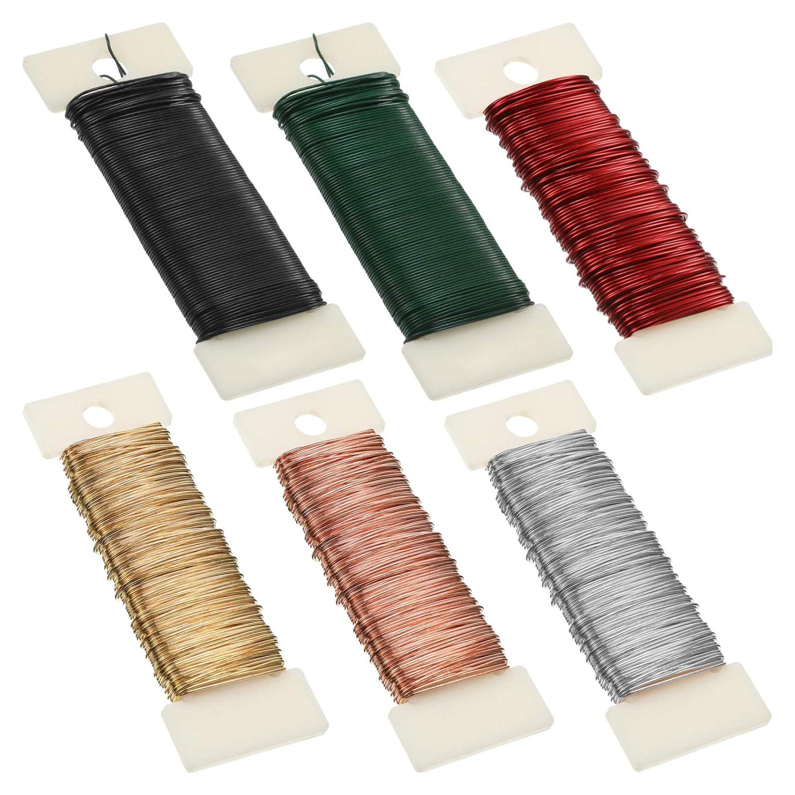 6 Rollos Alambre Floral Flexible 102 Metros Ripeng - Colores Vivos