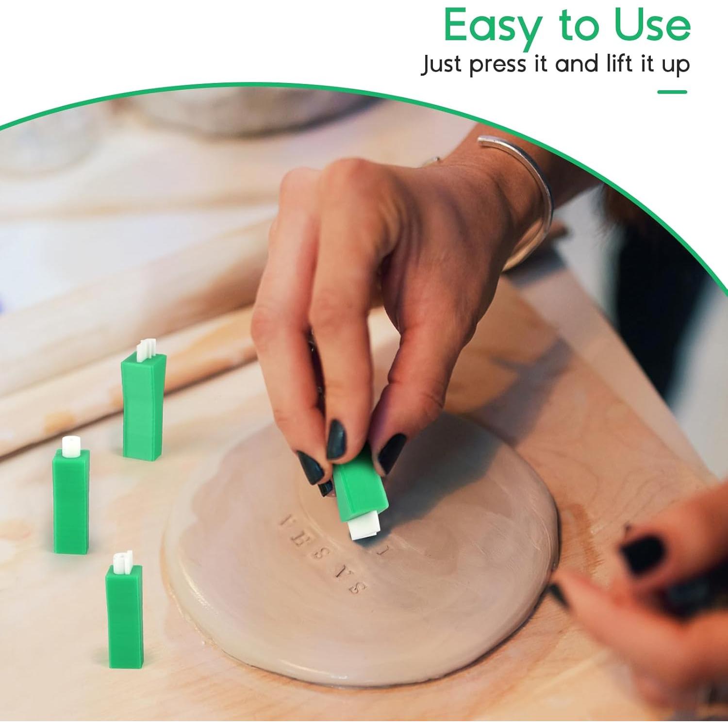 Juego de Sellos de Letras y Números Denwwico 74PCS para Arcilla