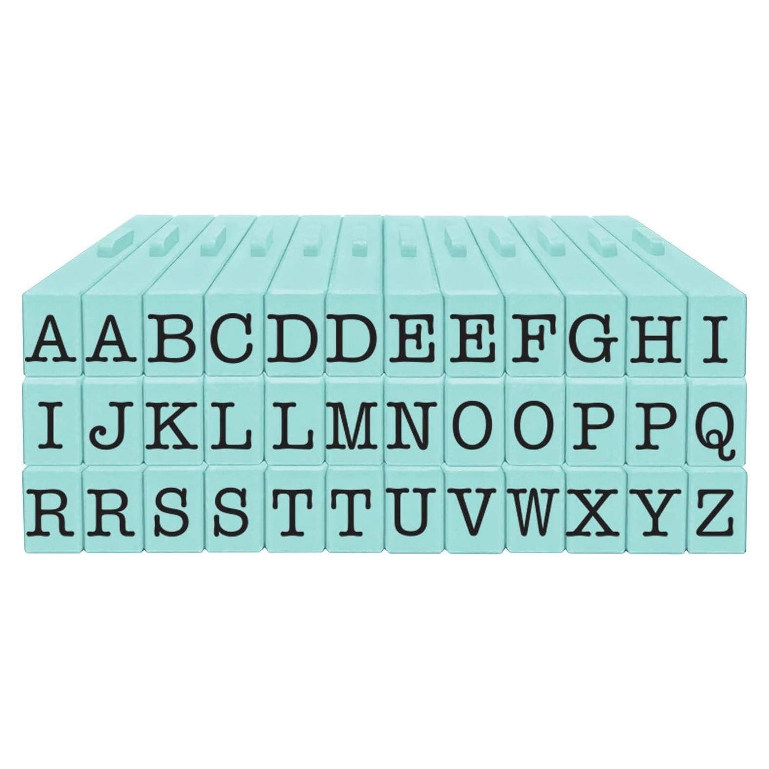 Juego de Sellos de Alfabeto Mayúsculas Contact USA CU-07106 Azul