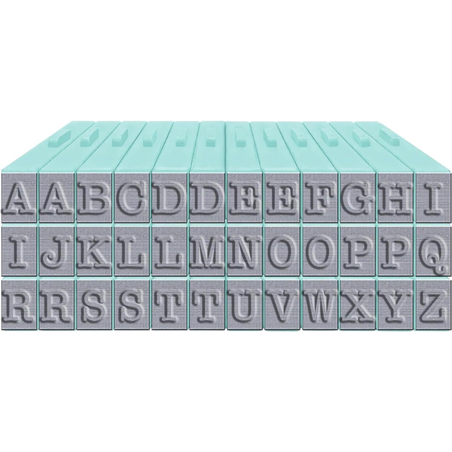 Juego de Sellos de Alfabeto Mayúsculas Contact USA CU-07106 Azul