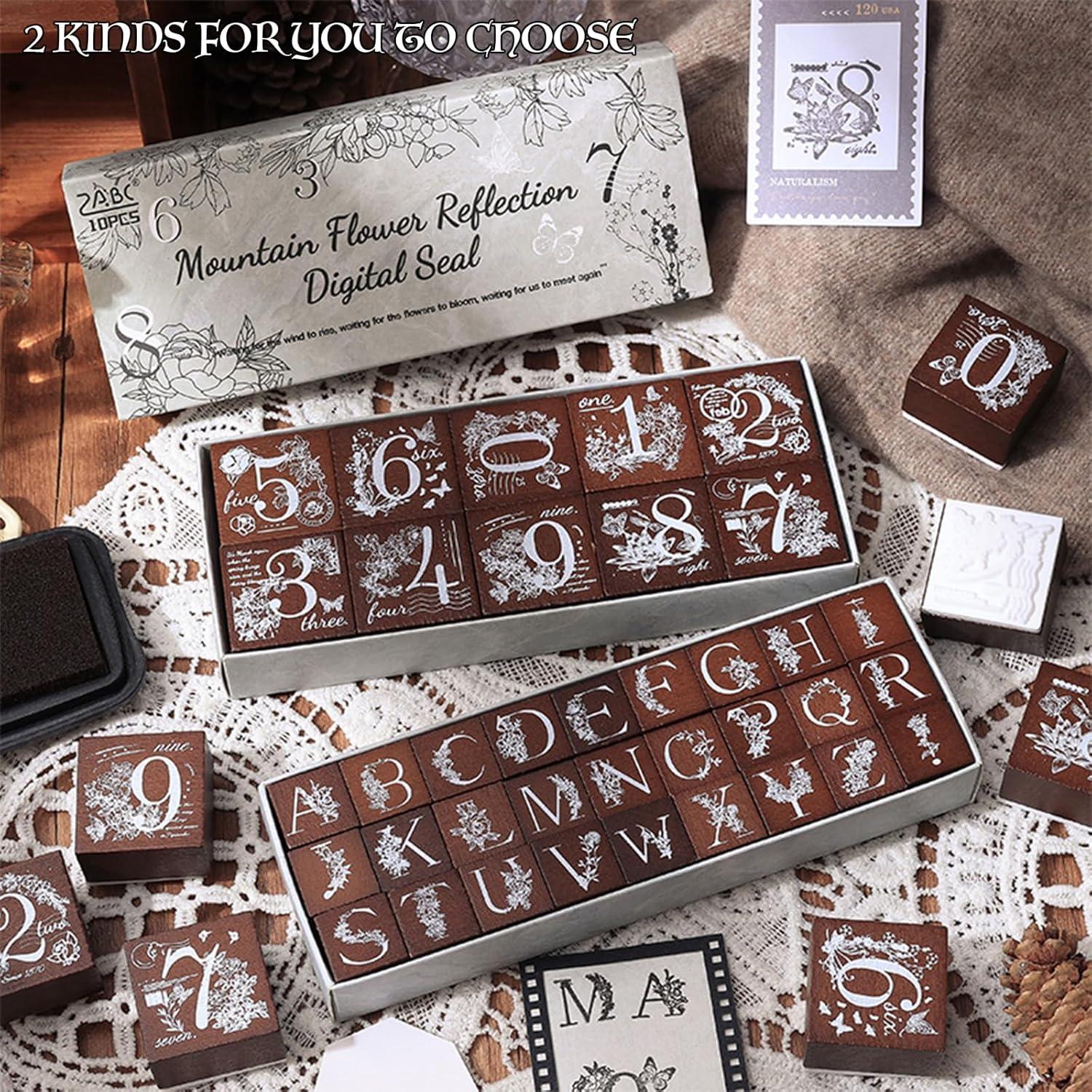 Juego de Sellos de Madera SIBLYMONA - 8 Piezas Fases Lunares