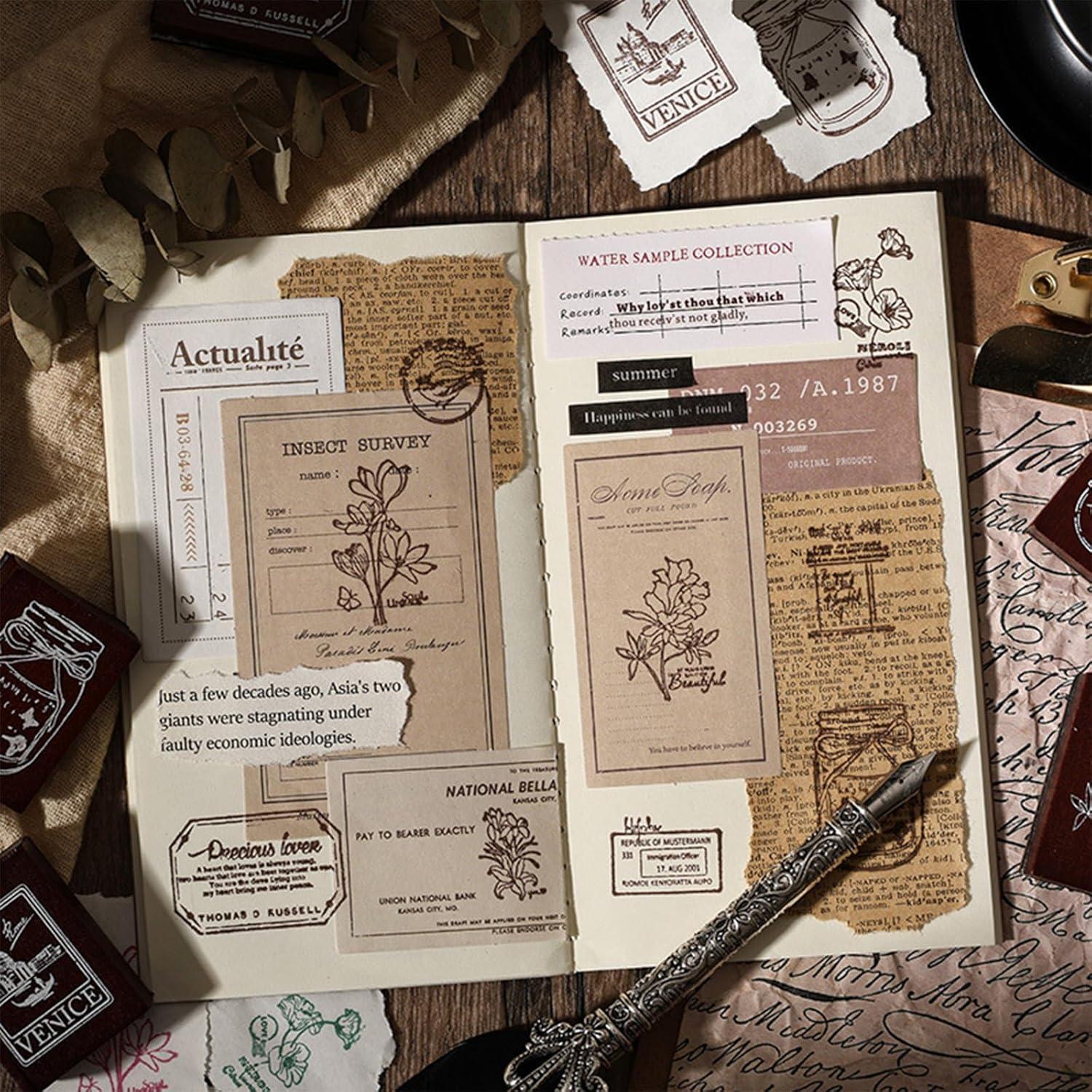 Set de 6 Sellos de Madera y Goma SIBLYMONA para Manualidades