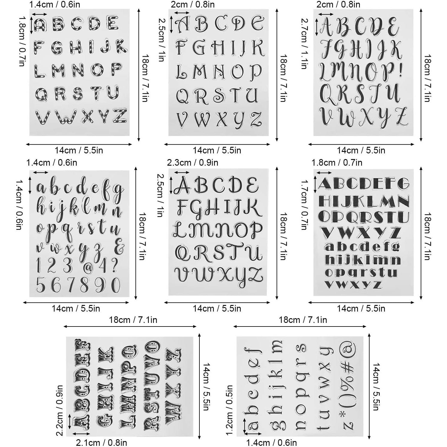 Set de 8 Sellos de Letras y Números KooingTech para DIY