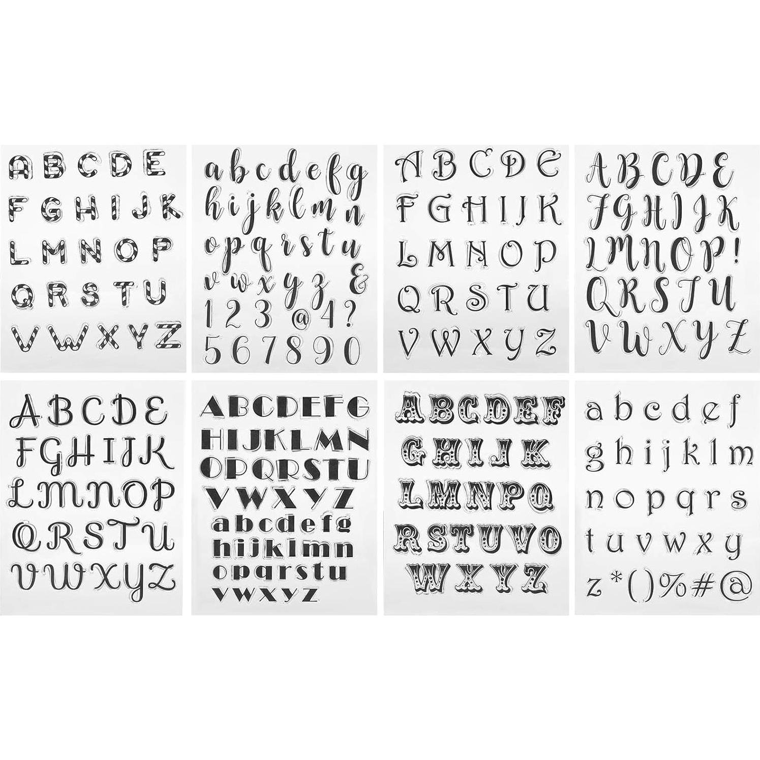 Set de 8 Sellos de Letras y Números KooingTech para DIY