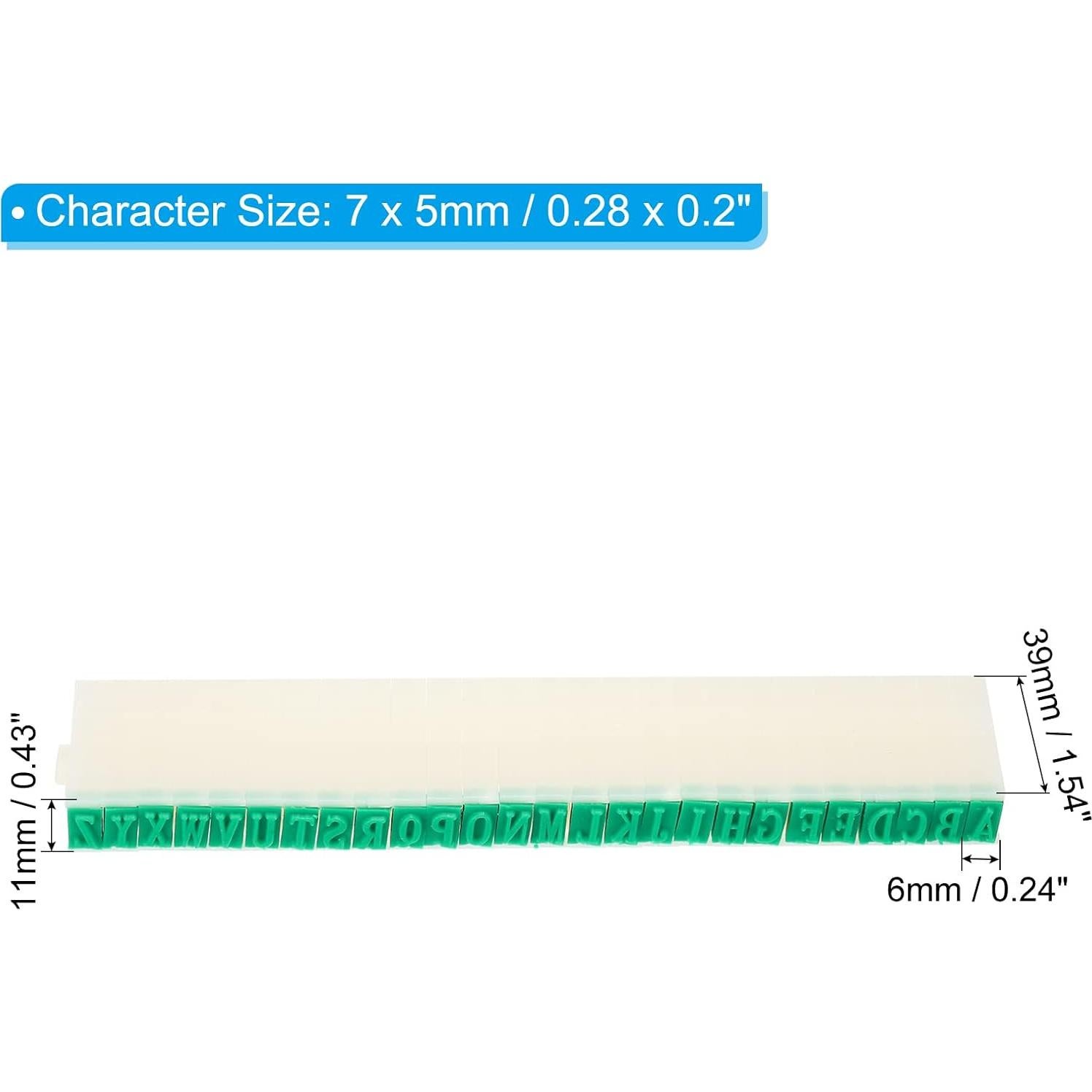 Sellos de Letras y Números PATIKIL 72 Piezas 7x5mm