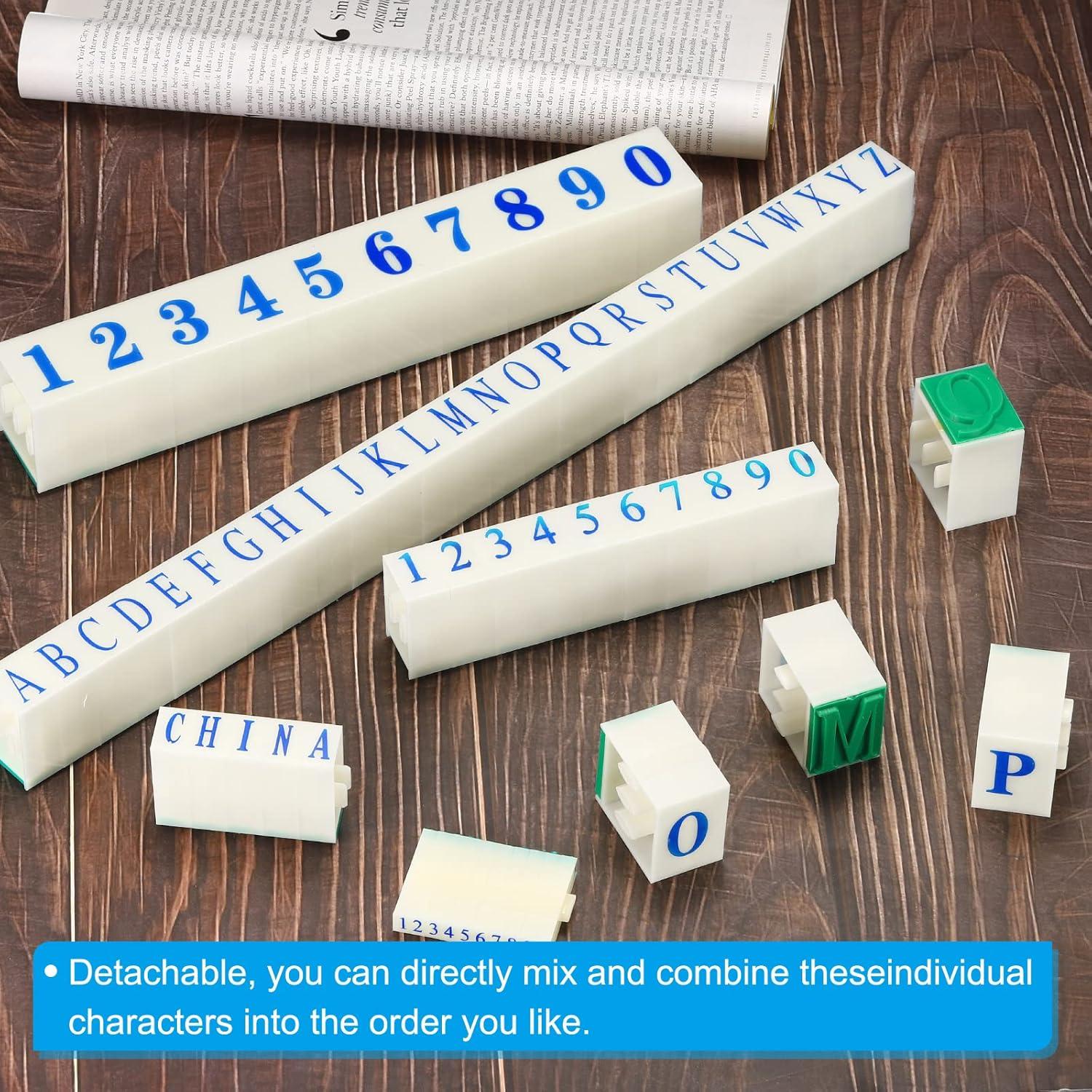 Sellos de Letras y Números PATIKIL 72 Piezas 7x5mm