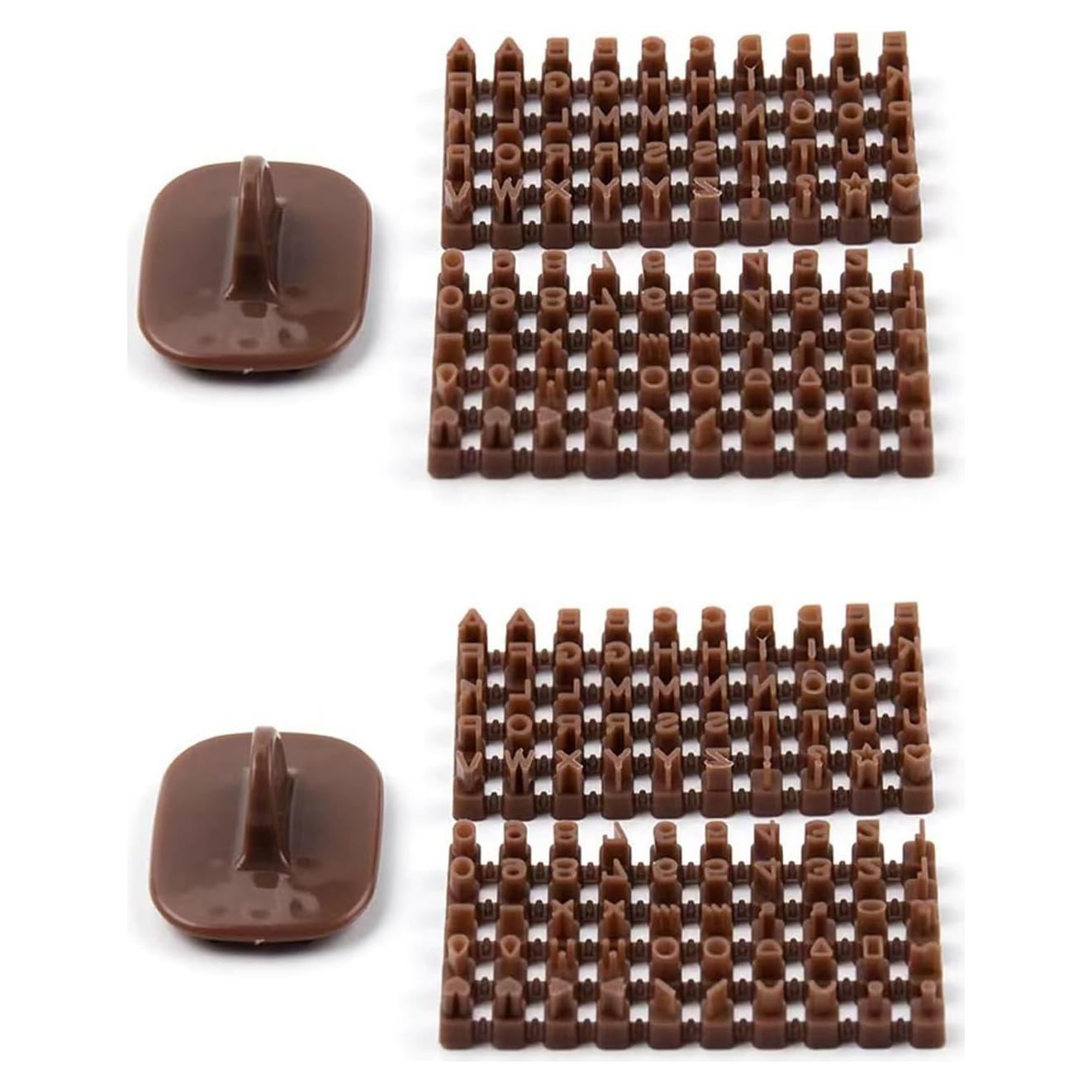 Paquete de 2 Sellos de Letras para Arcilla Swpato 3mm