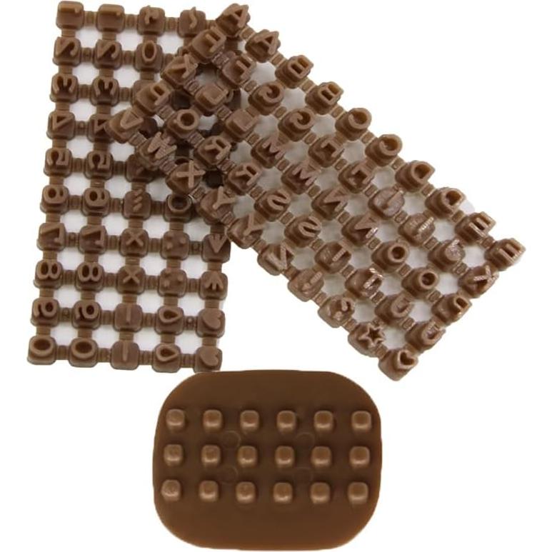 Paquete de 2 Sellos de Letras para Arcilla Swpato 3mm