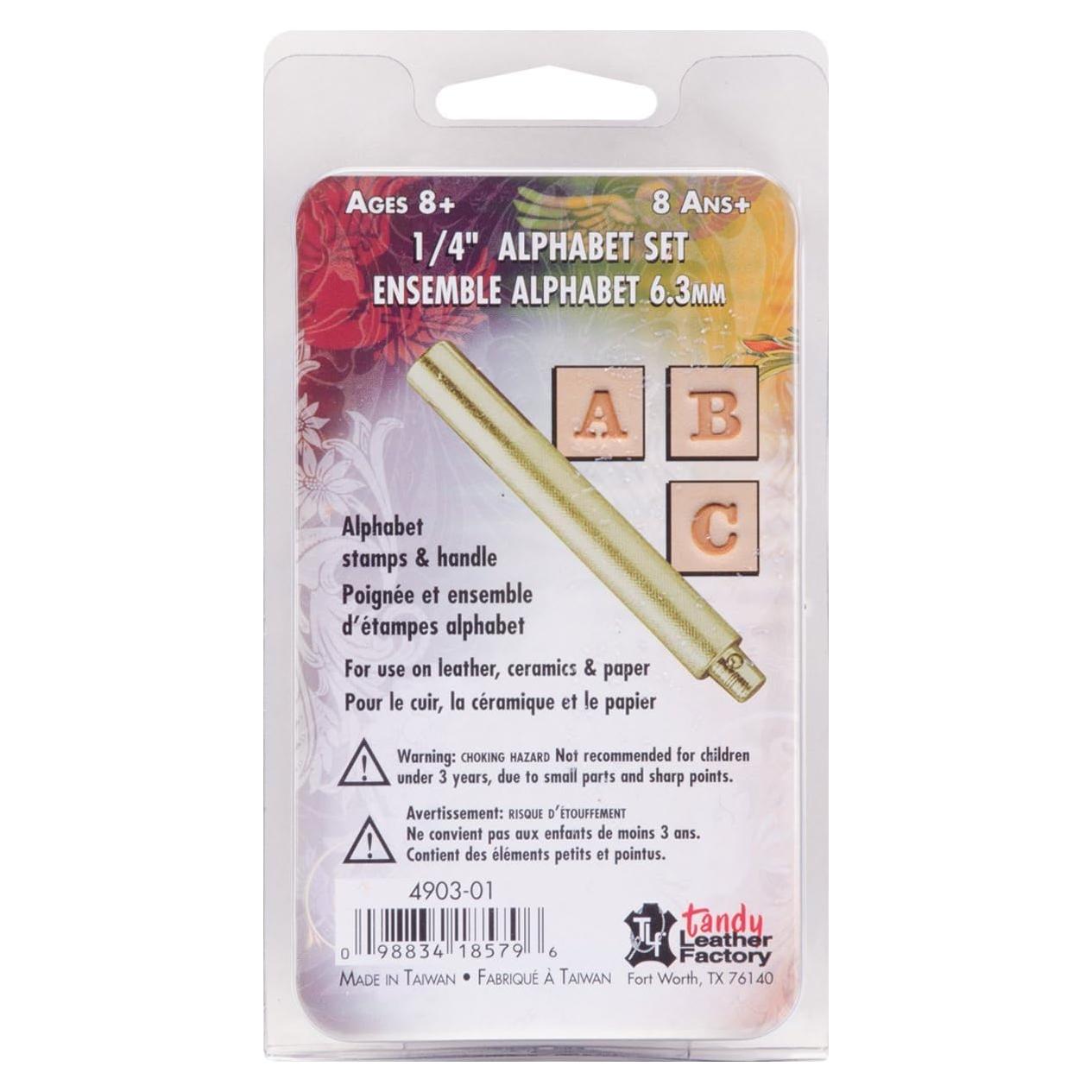 Juego de Sellos de Alfabeto Tandy Leather 4903-01 0.64 cm