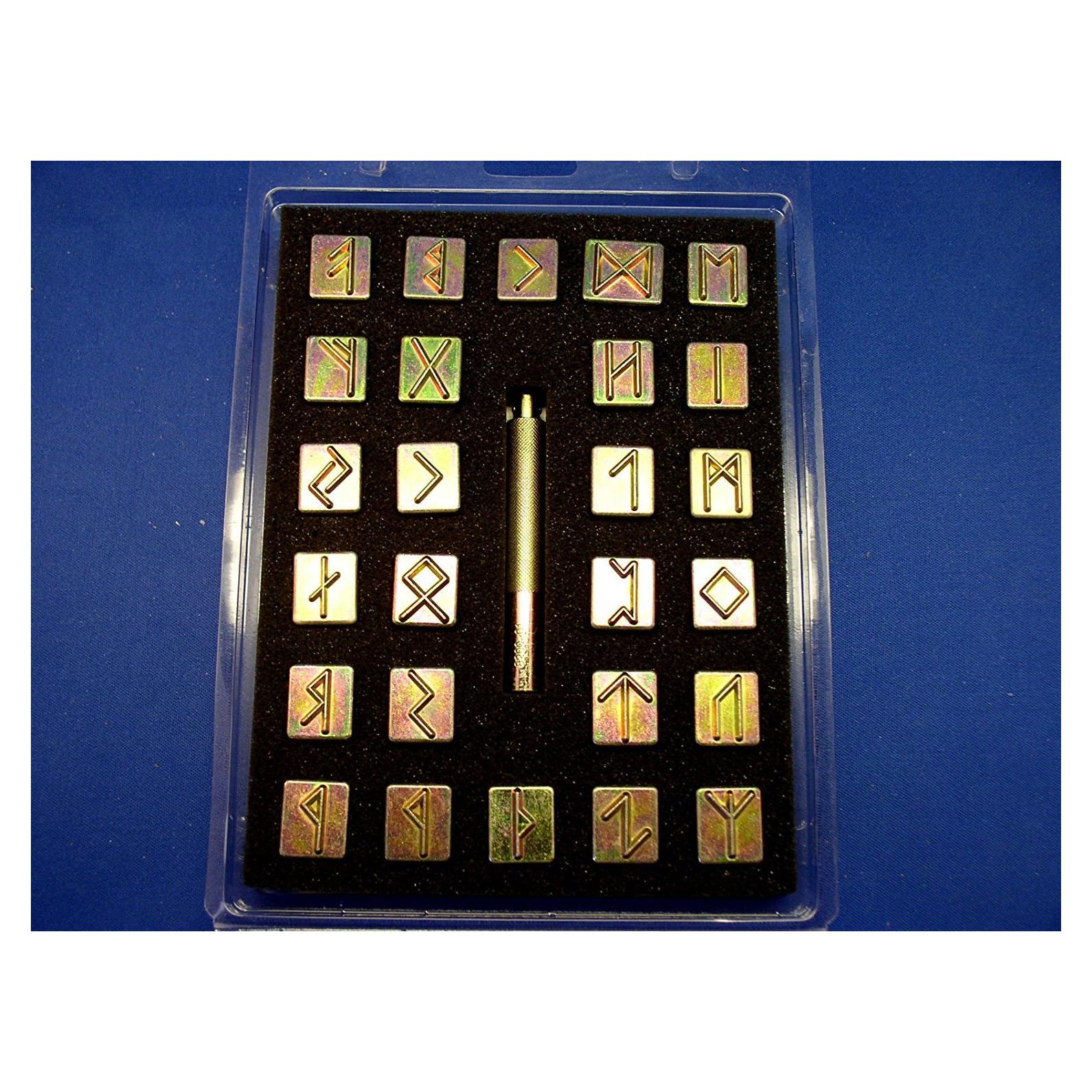 Juego de Sellos Alfabeto Rúnico/Céltico Tandy Leather 17.78cm