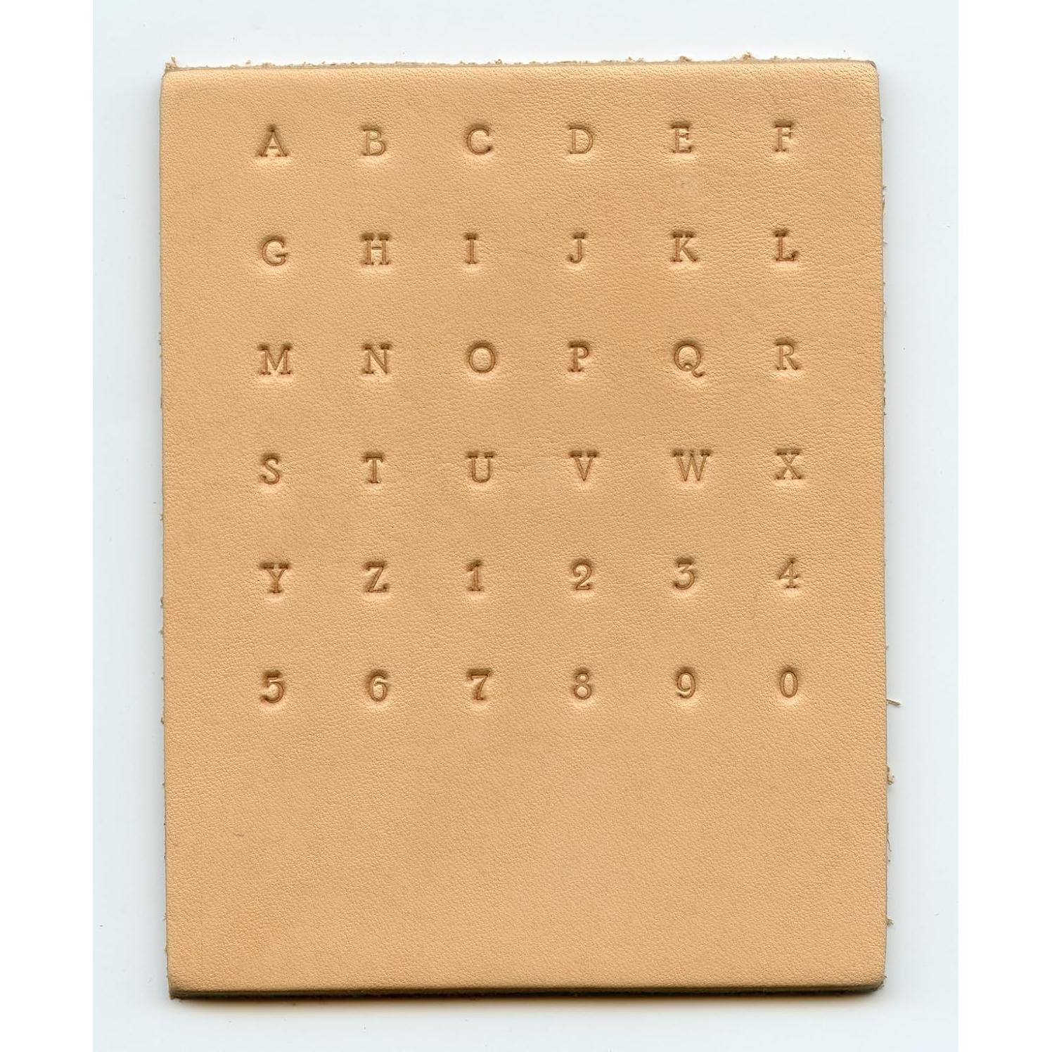 Juego de Sellos de Alfabeto y Números Realeather T8132 0.32 cm