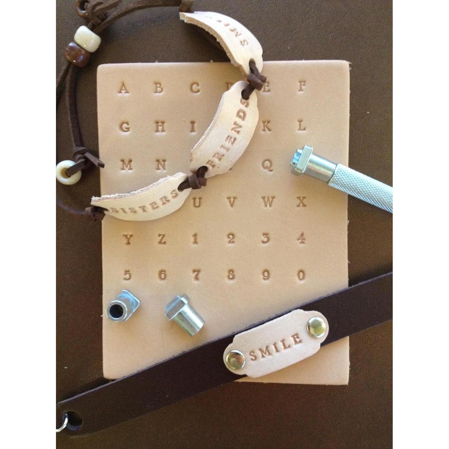 Juego de Sellos de Alfabeto y Números Realeather T8132 0.32 cm