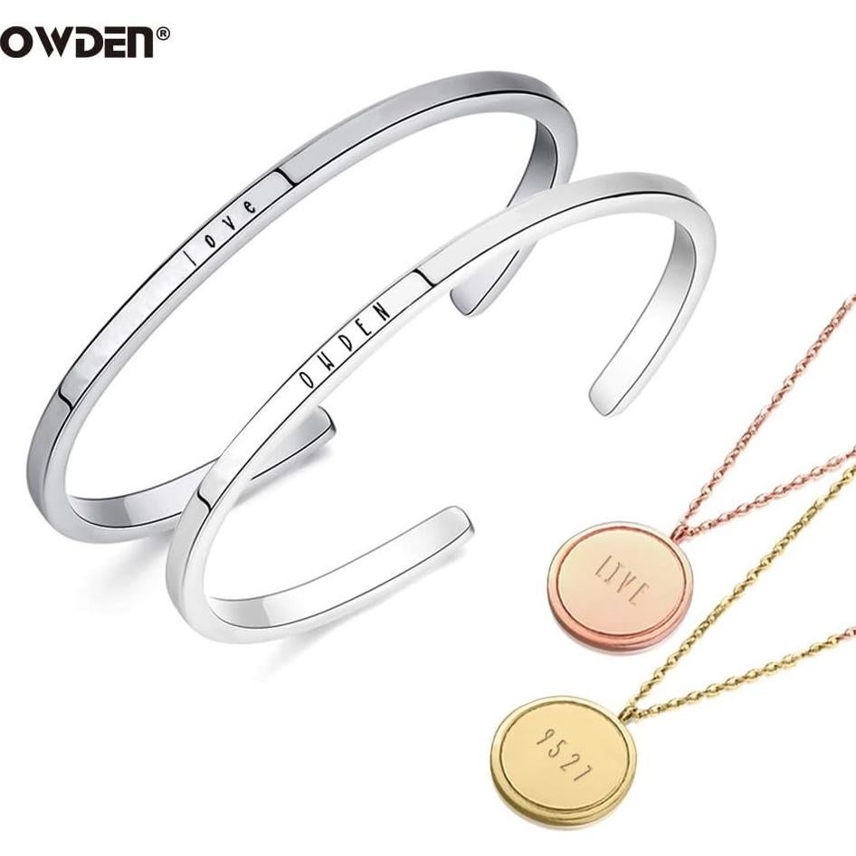 Conjunto de Sellos de Metal OWDEN para Joyería 27 Letras 3mm