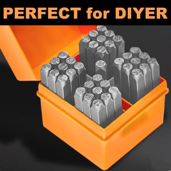 Kit de Sellos de Números y Letras ALWORKKIT 37 Piezas 6mm