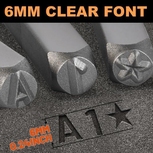 Kit de Sellos de Números y Letras ALWORKKIT 37 Piezas 6mm