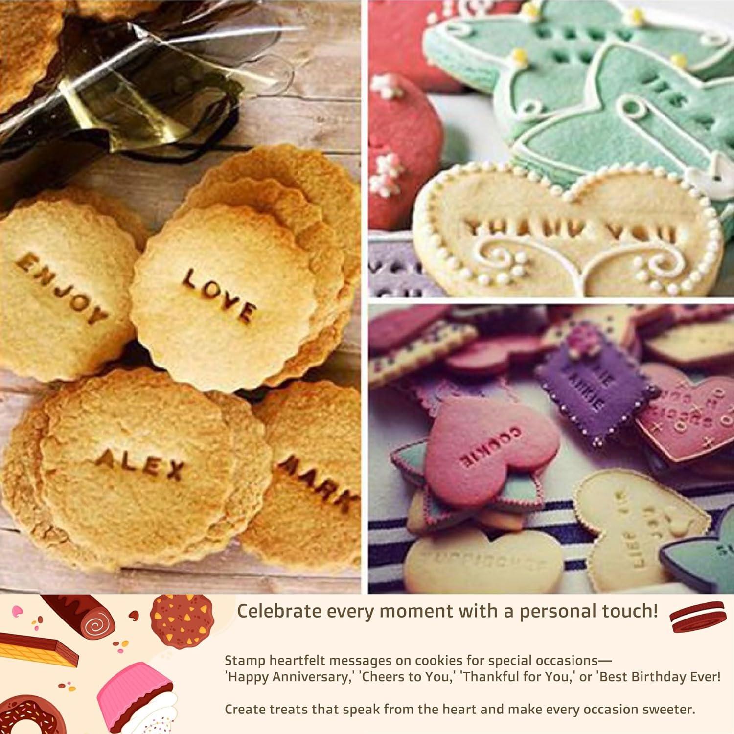 Sellos de Galletas Home-X - 96 Piezas Letras y Números