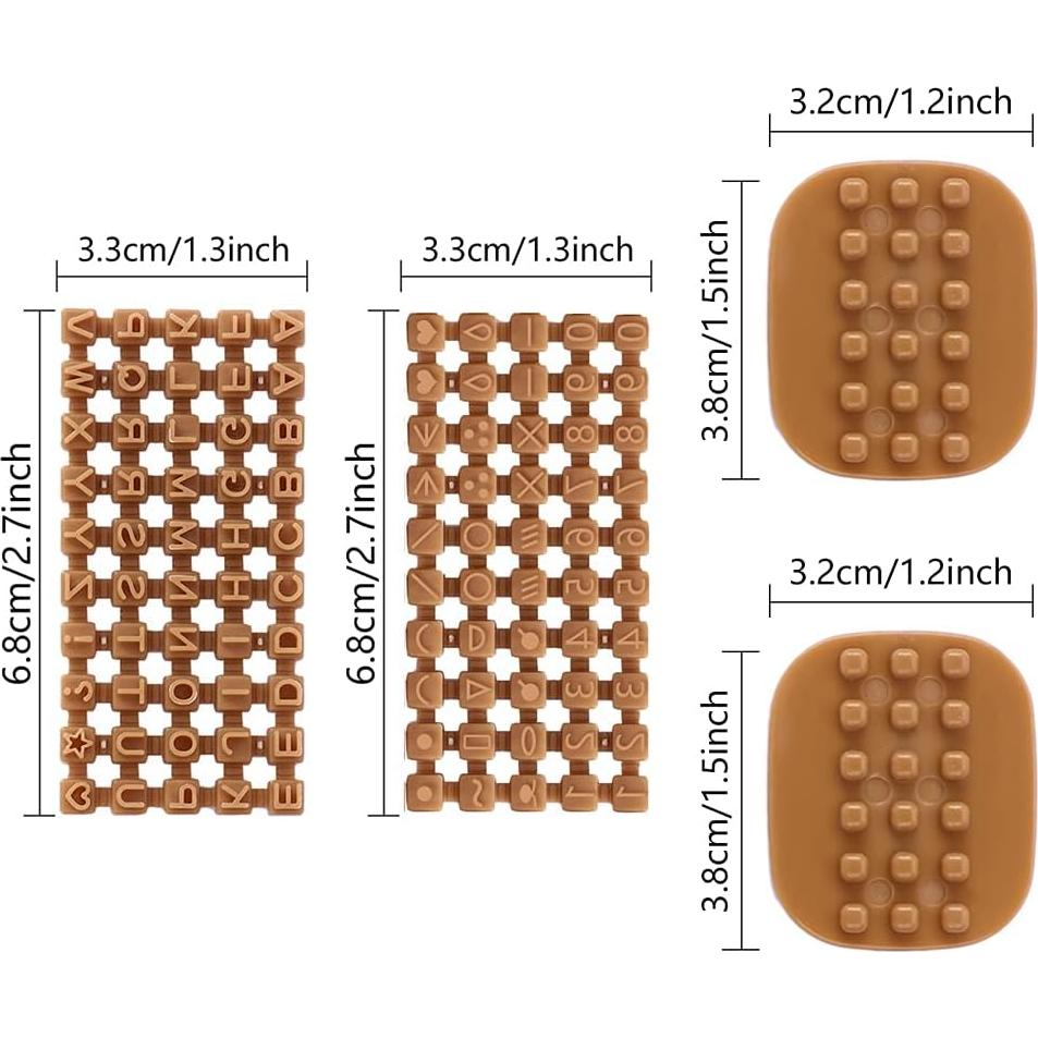 Cortadores de Galletas de Letras y Números Alladaga - 100 Piezas