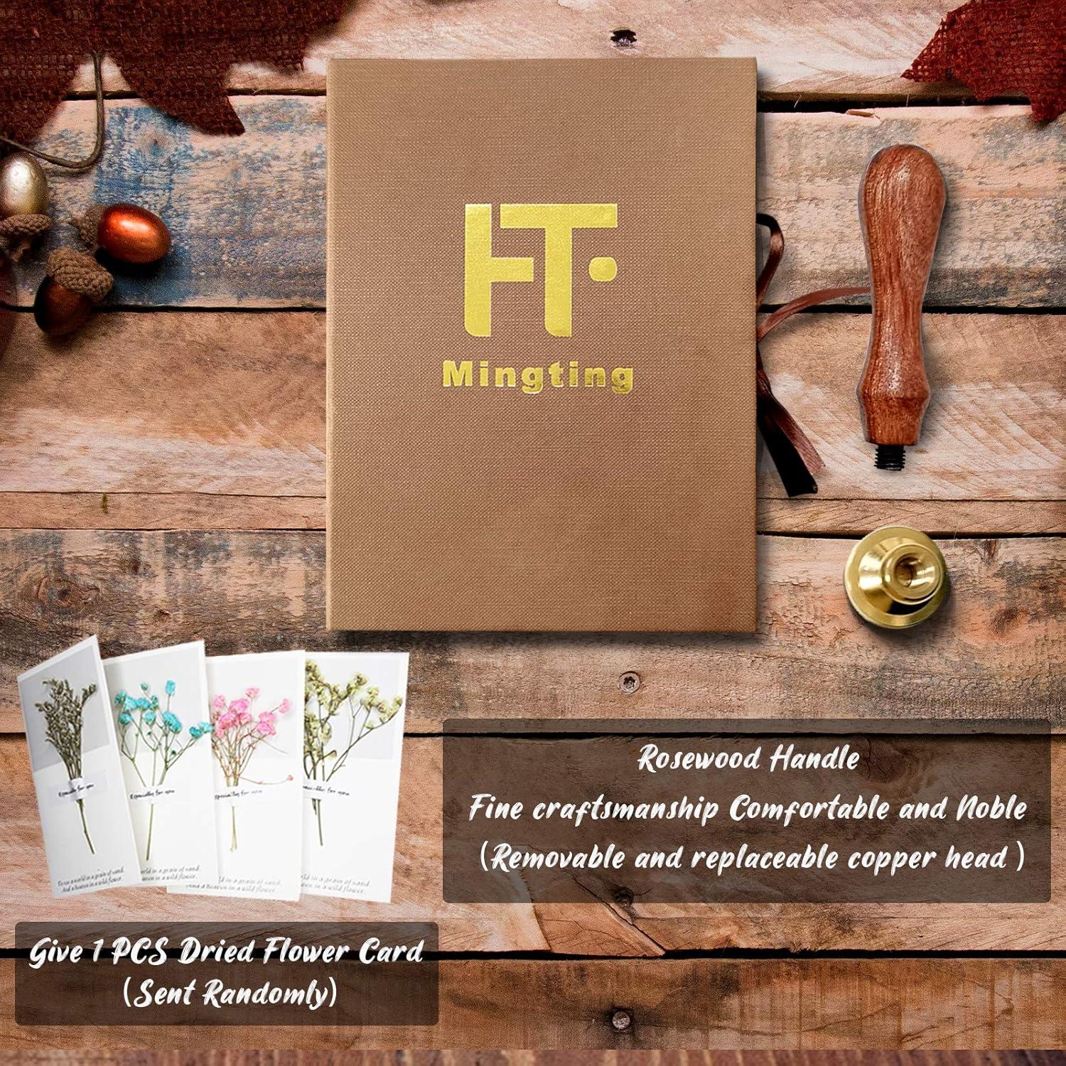 Kit de Sello de Cera Mingting con Mango de Madera y 3 Ceritas
