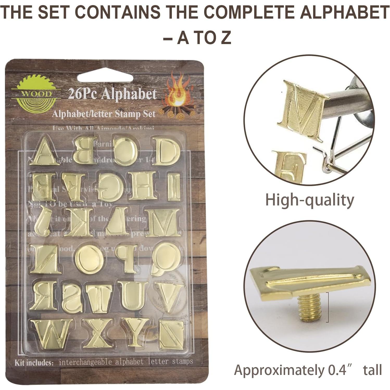 Conjunto de sellos de quema de madera Arokimi 23 piezas