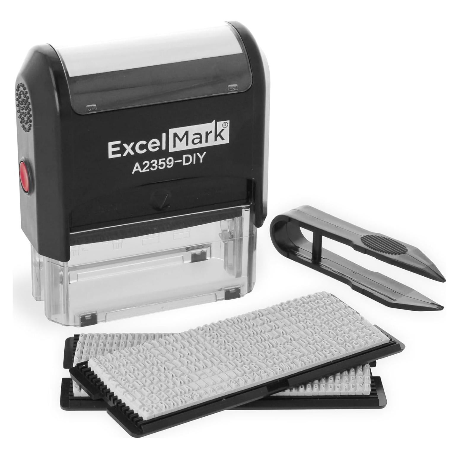 Kit de Sello de Goma Personalizado ExcelMark - Autoentintado