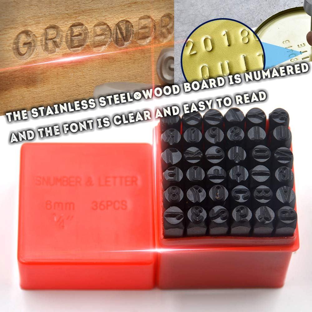 Juego de Sellos de Números y Letras Oudtinx 36 Piezas 3mm