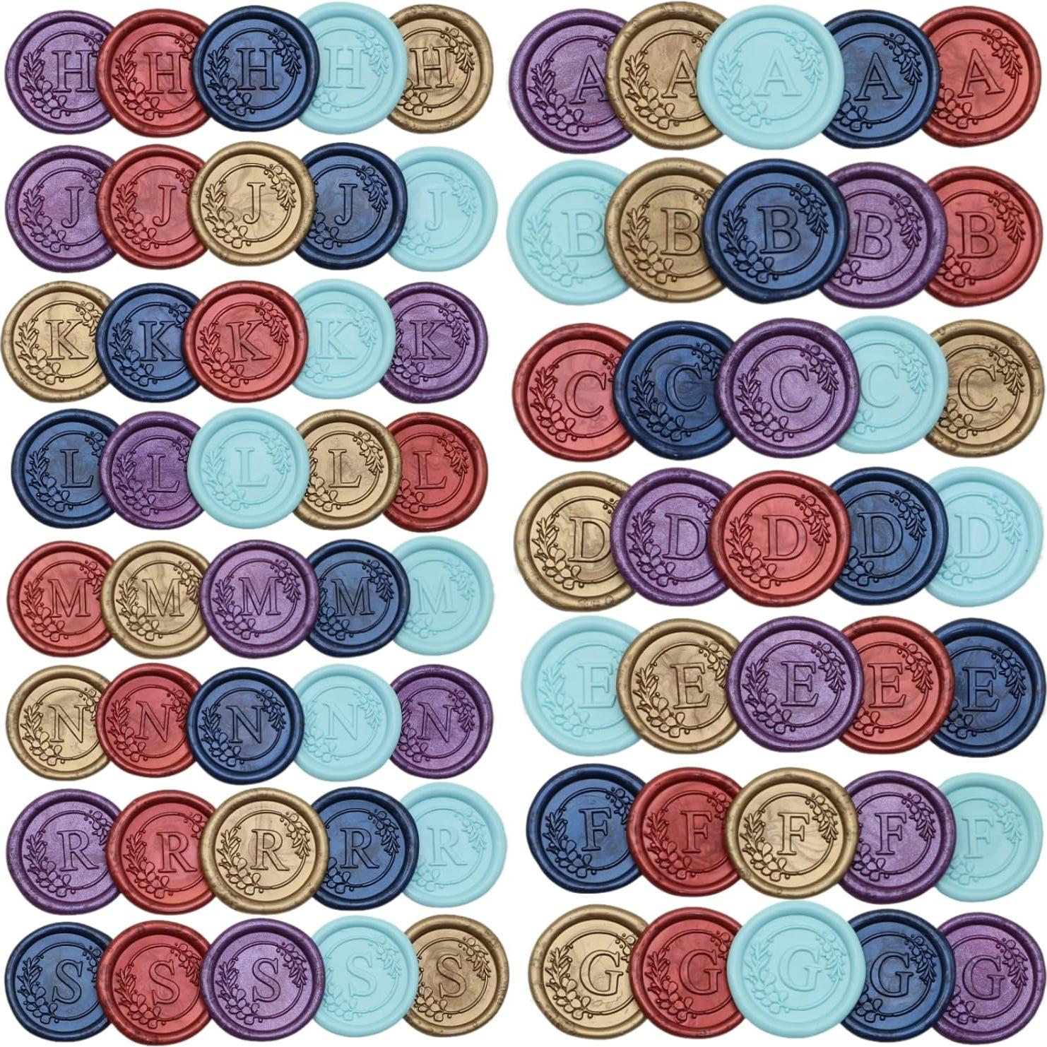 Kit de Sello de Cera ONWINPOR con Letra Inicial M y 150 Perlas