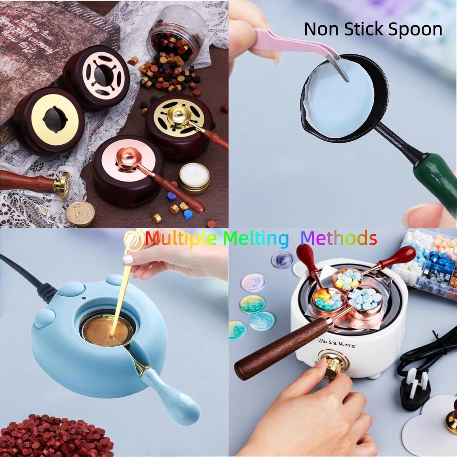 Kit de Sello de Cera ONWINPOR con Letra Inicial M y 150 Perlas