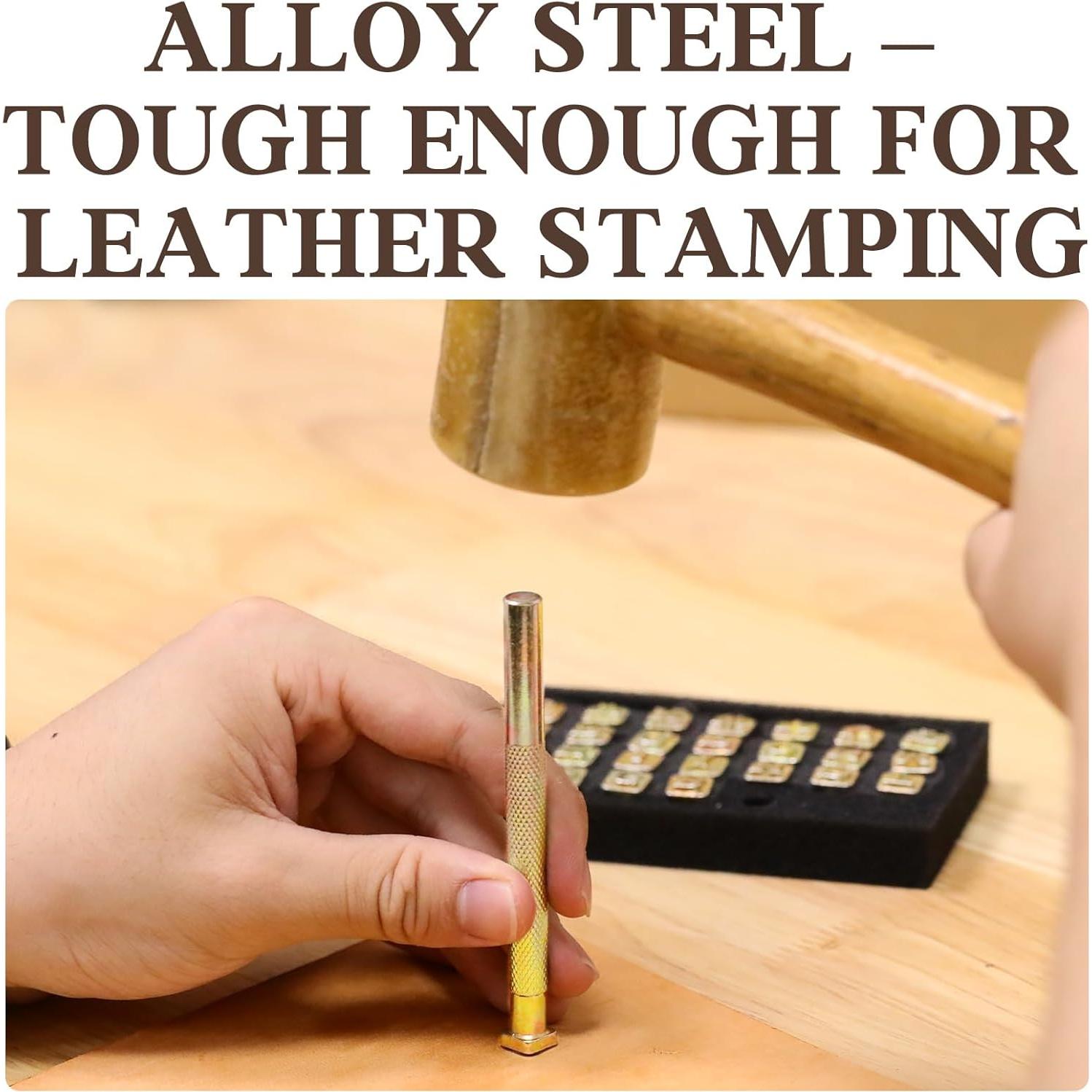 Juego de Herramientas de Estampado de Cuero BESTNULE 37pcs