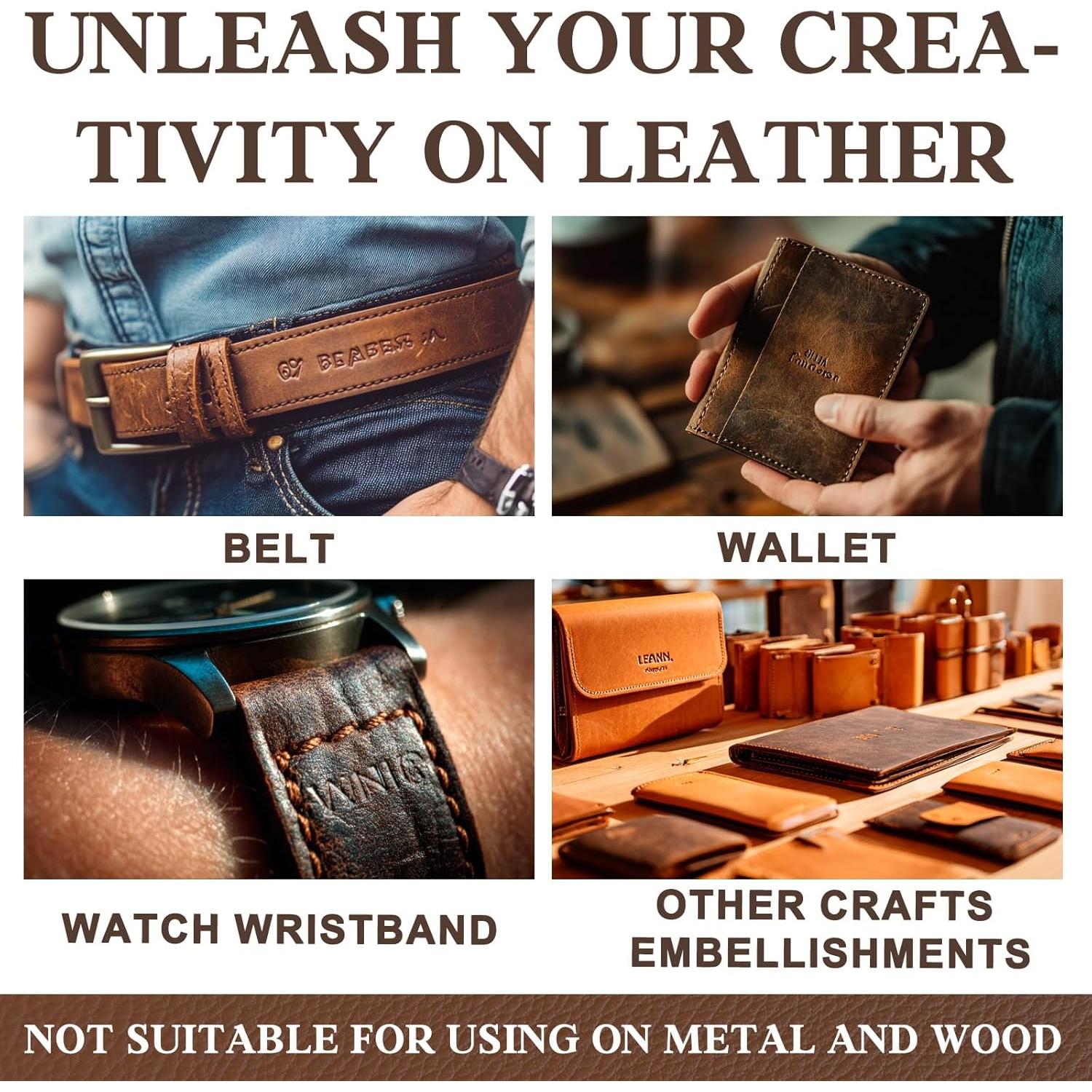 Juego de Herramientas de Estampado de Cuero BESTNULE 37pcs