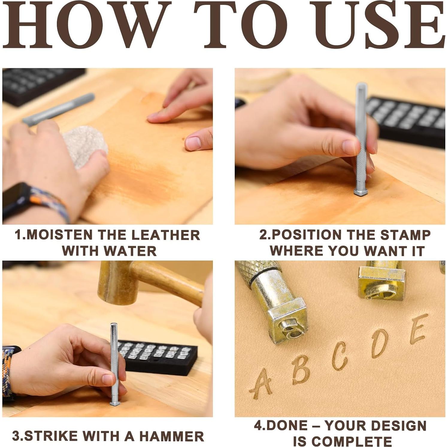 Juego de Herramientas de Estampado de Cuero BESTNULE 37pcs