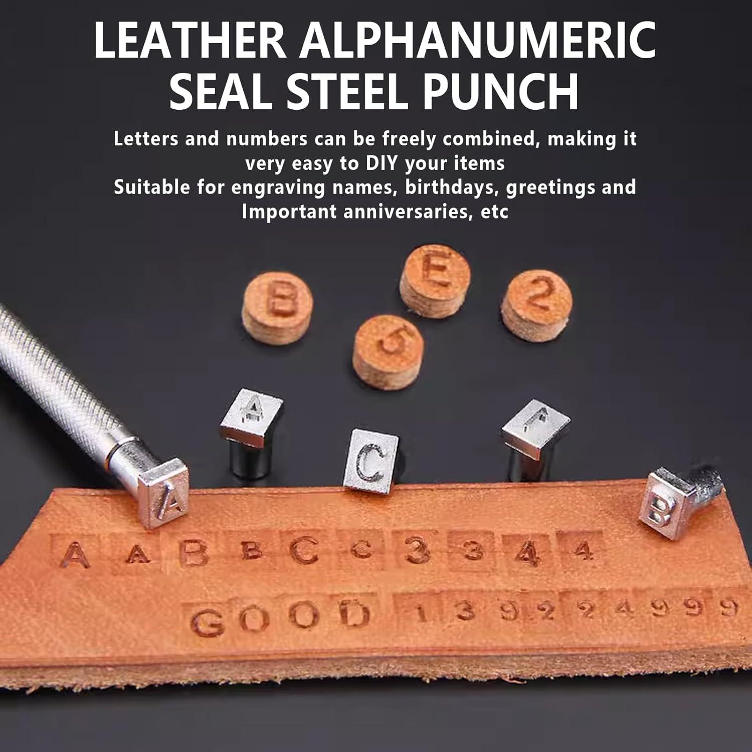 Kit de Estampado en Cuero RJLCTH - 37 Piezas, Sellos 6 mm