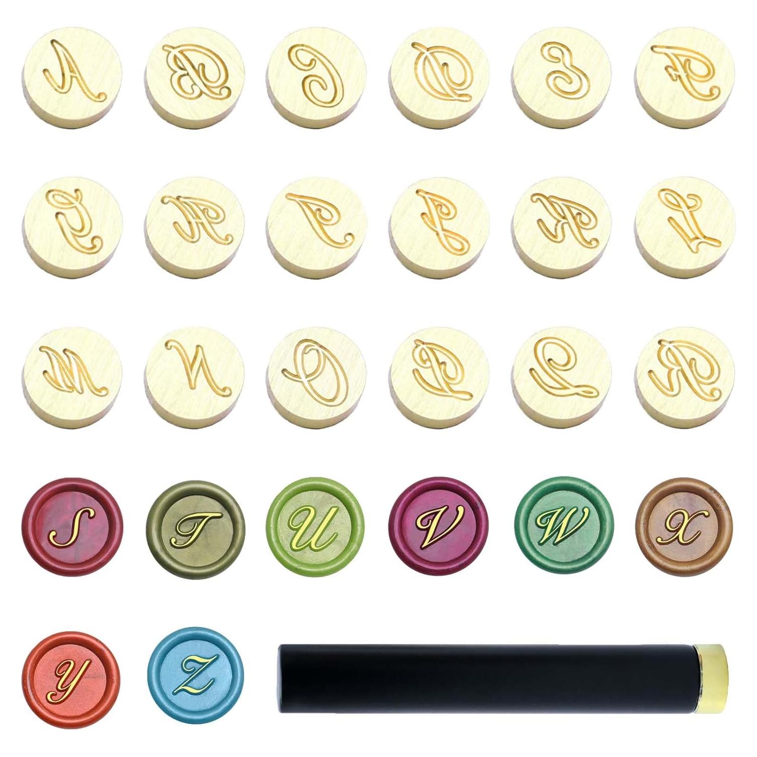 Juego de Sellos de Cera Letras A-Z SGZY-AMZ 26 Piezas 12mm