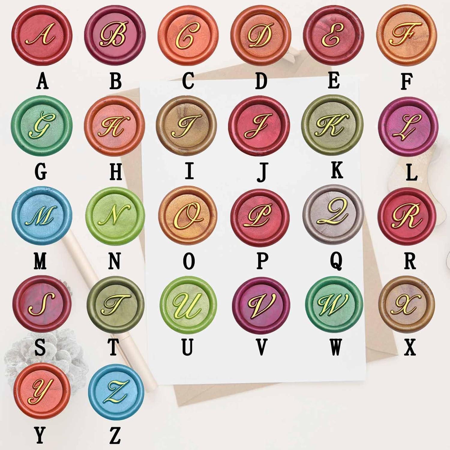 Juego de Sellos de Cera Letras A-Z SGZY-AMZ 26 Piezas 12mm