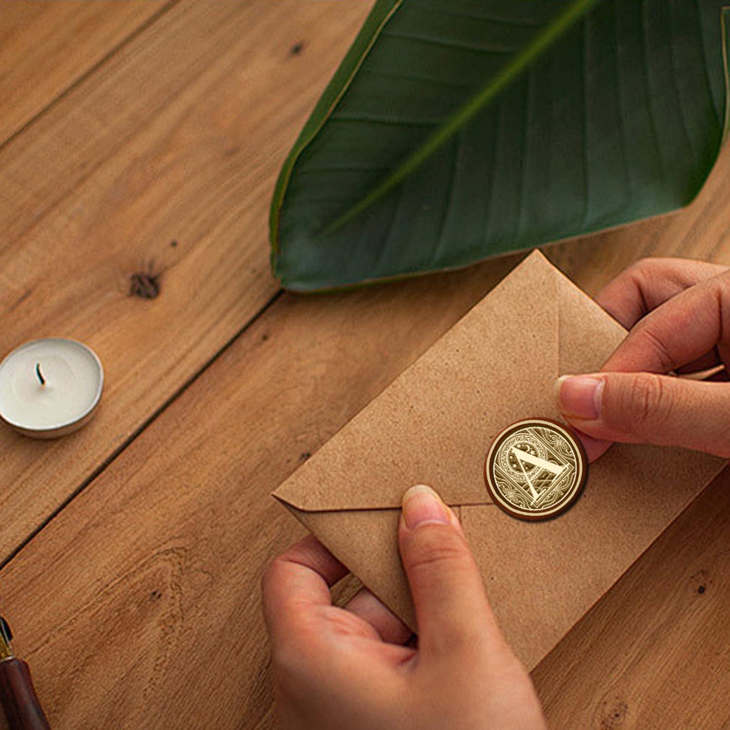 Kit de Sello de Cera Inicial S STAMPMASTER con 120 Perlas Doradas