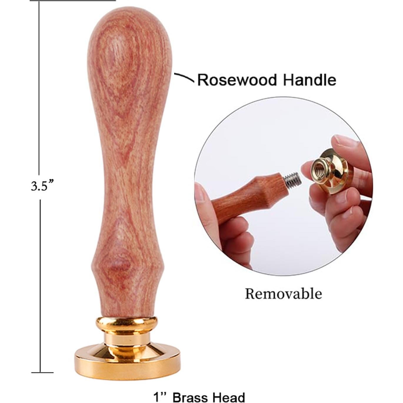 Kit de Sello de Cera Inicial S STAMPMASTER con 120 Perlas Doradas