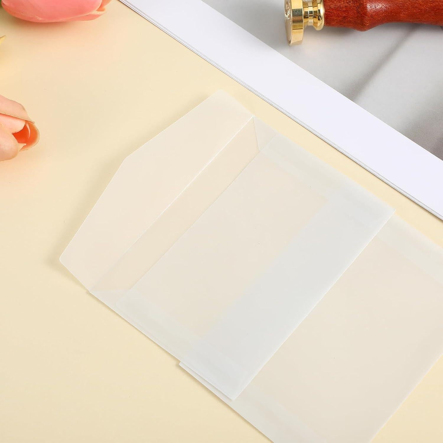 100 Sobres Transparentes FdcZeyxior 10x7 cm para Manualidades