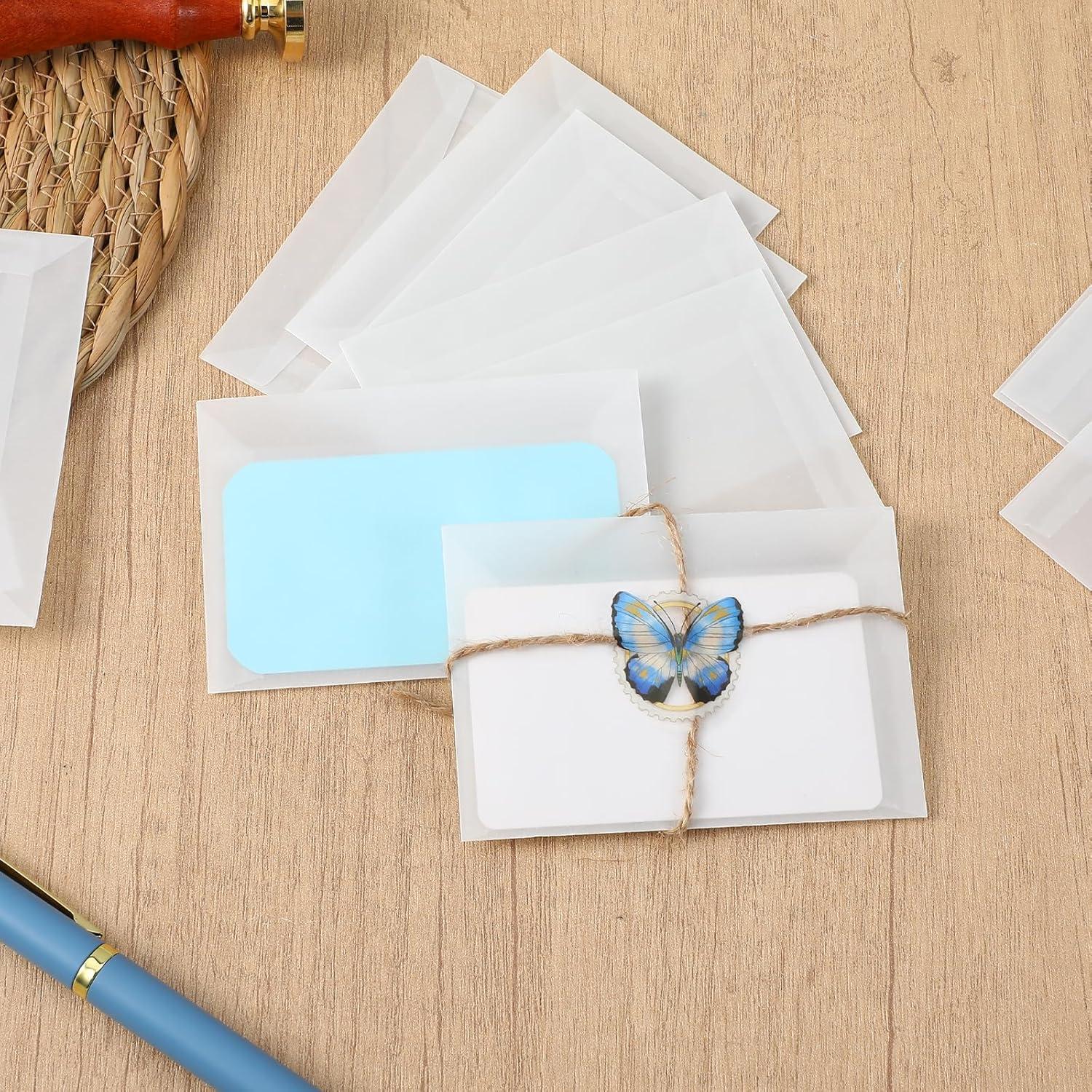 100 Sobres Transparentes FdcZeyxior 10x7 cm para Manualidades