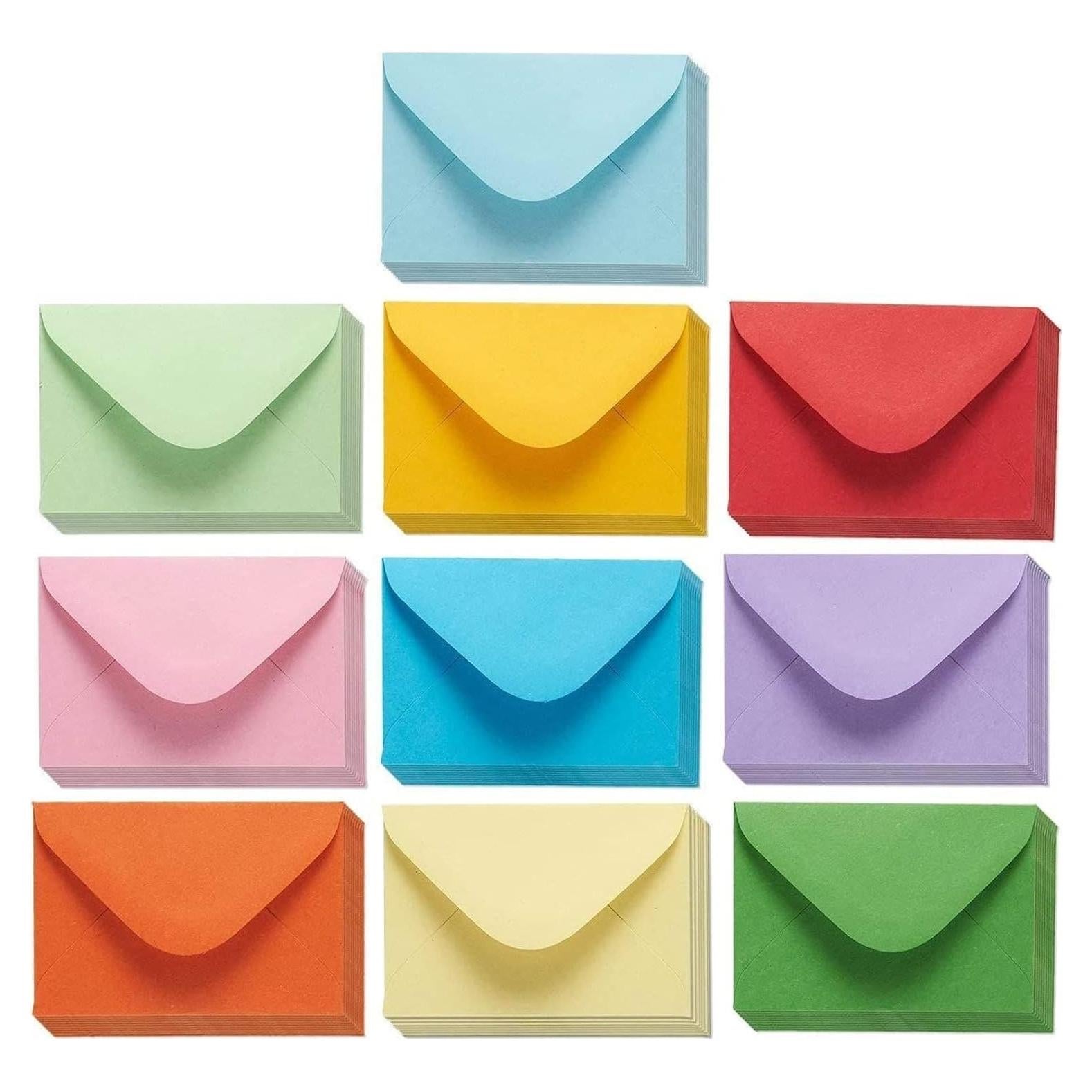 Sobres Mini Juvale - 100 Unidades Multicolor 10.16x6.86 cm