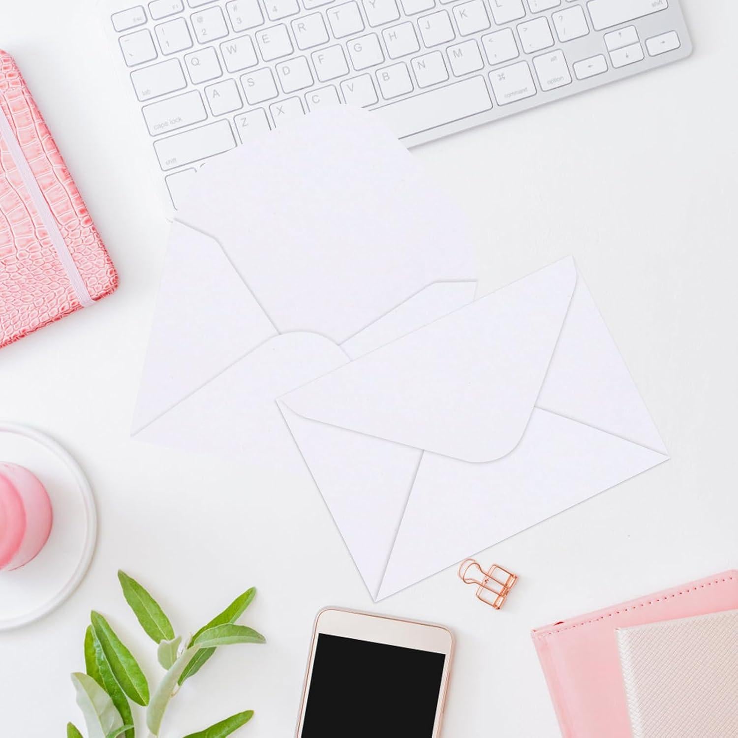 180 Sobres Pequeños Auto-Sellados Nitelemn 10.16x6.86cm Blanco