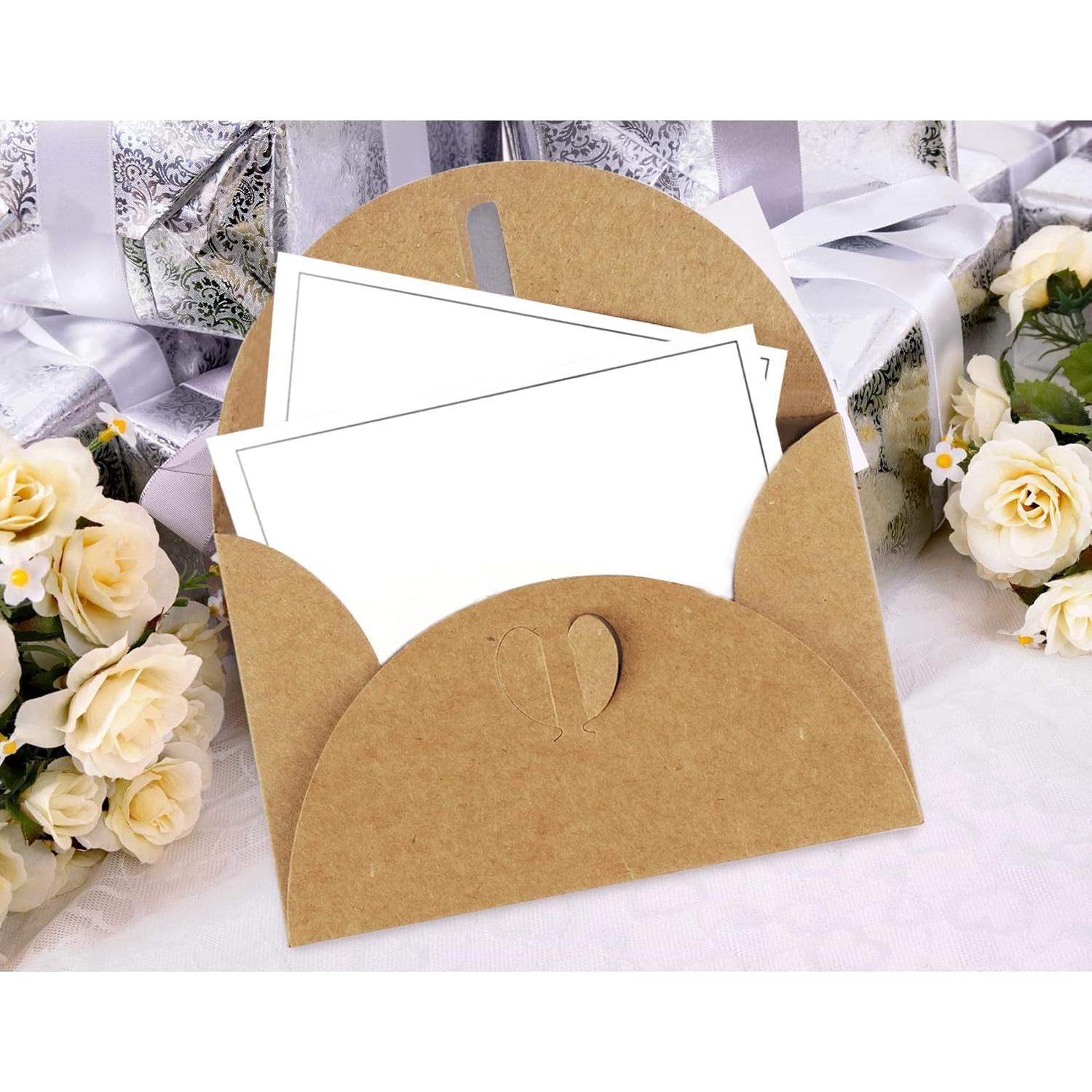 Paquete de 40 Mini Sobres Kraft con Cierre Corazón Hlmsyurx