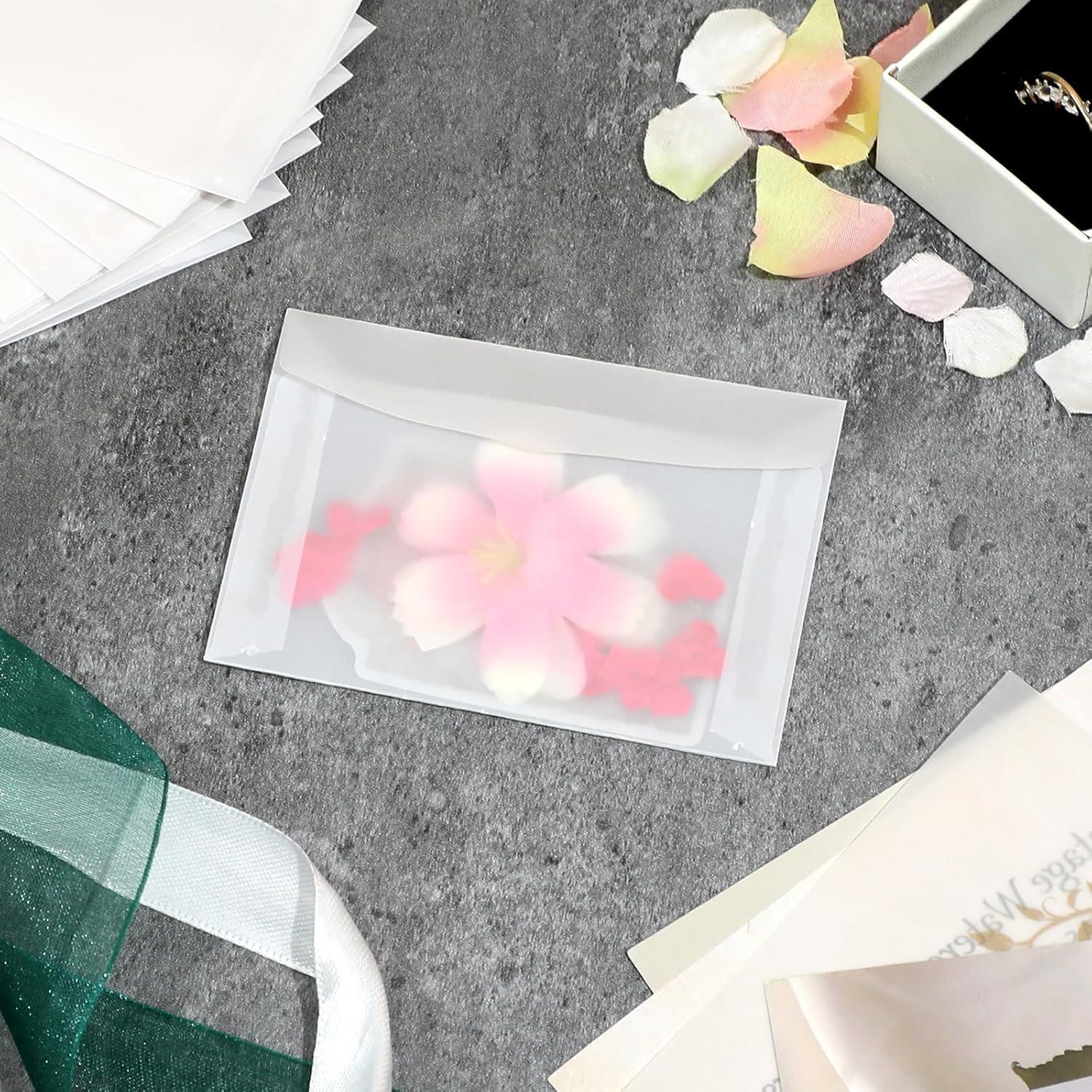 50 Sobres de Glassine Aiyorse 7x10cm para Semillas y Monedas