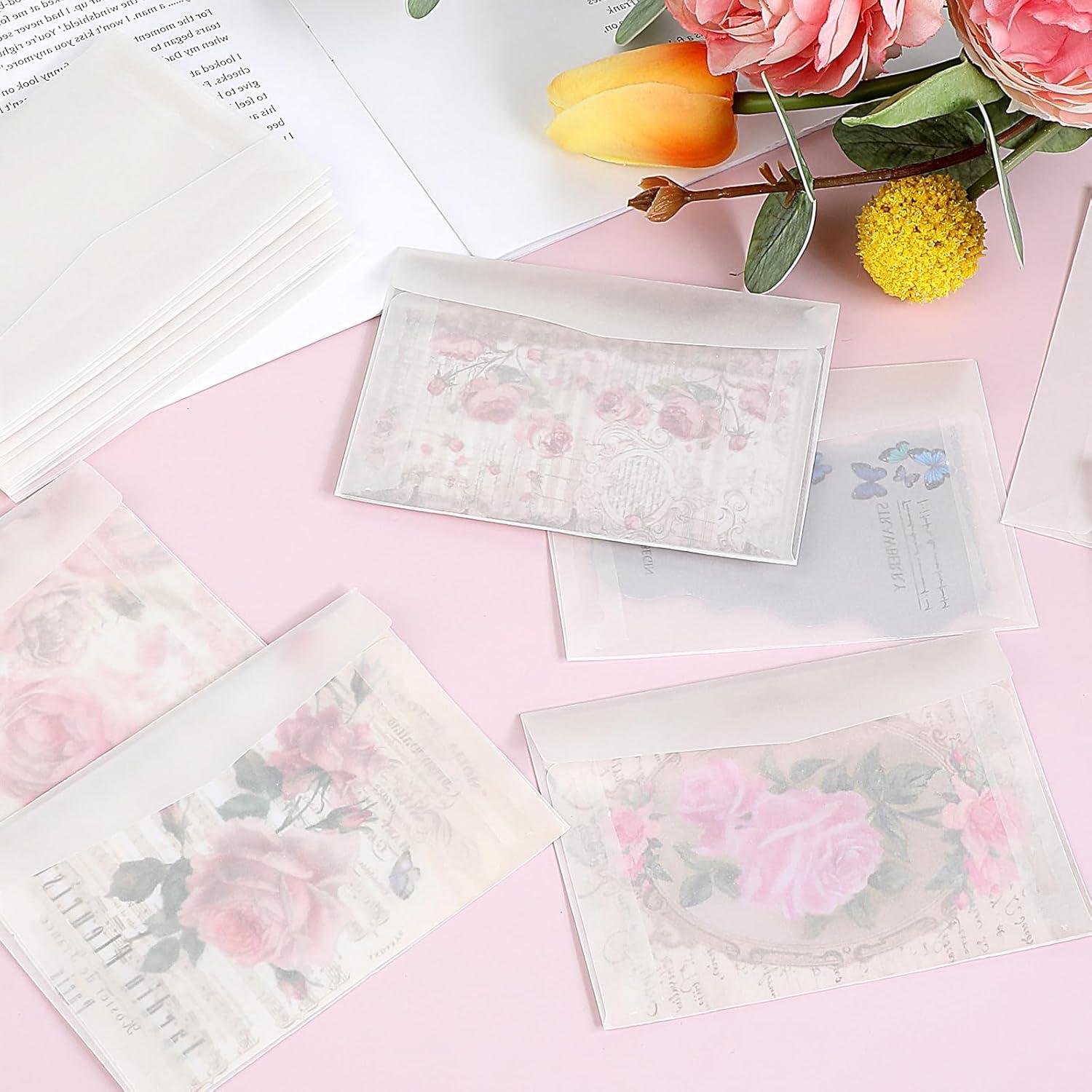 50 Sobres de Glassine Aiyorse 7x10cm para Semillas y Monedas