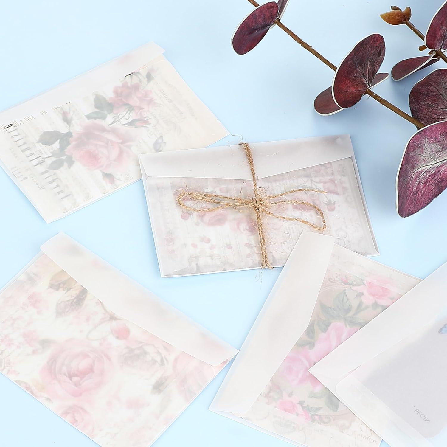 50 Sobres de Glassine Aiyorse 7x10cm para Semillas y Monedas