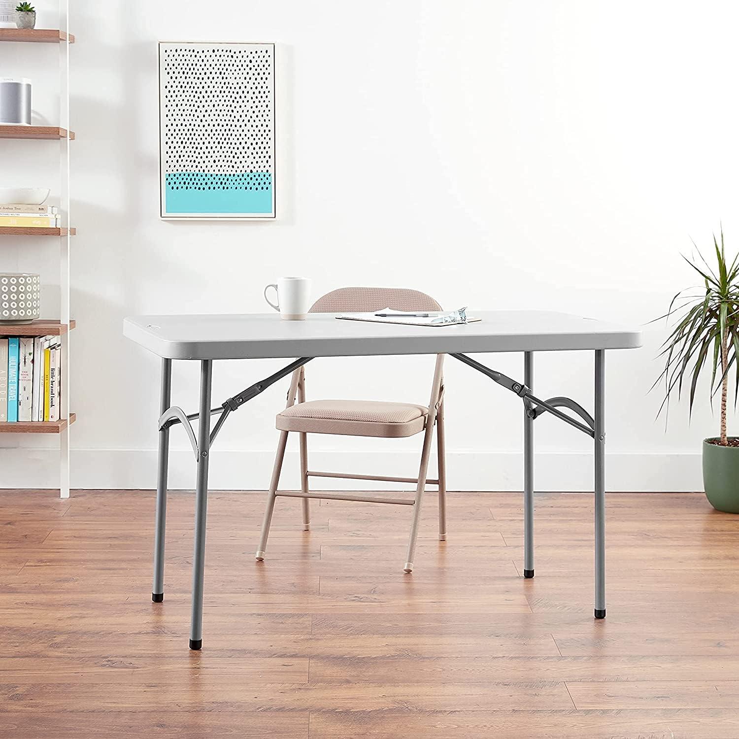 Mesa Plegable Office Star de Resina 121.9x60.9 cm Gris