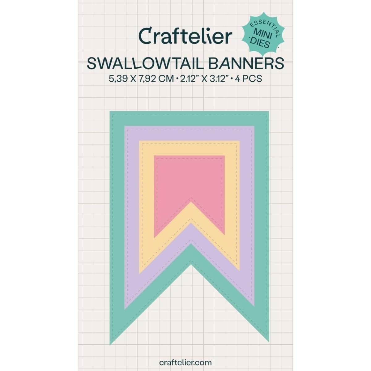 Set de Mini Troqueles Banderas Craftelier - 4 Piezas
