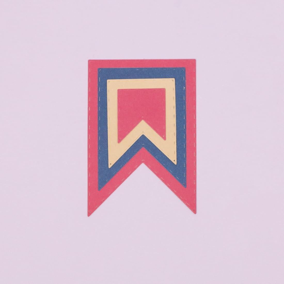 Set de Mini Troqueles Banderas Craftelier - 4 Piezas