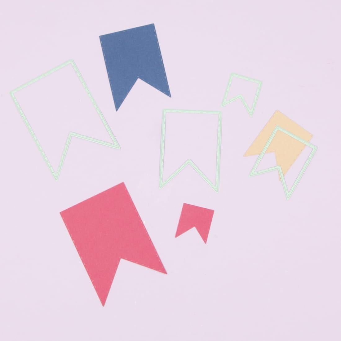 Set de Mini Troqueles Banderas Craftelier - 4 Piezas