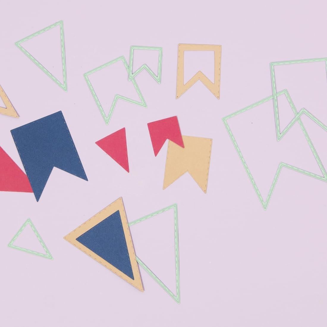 Set de Mini Troqueles Banderas Craftelier - 4 Piezas