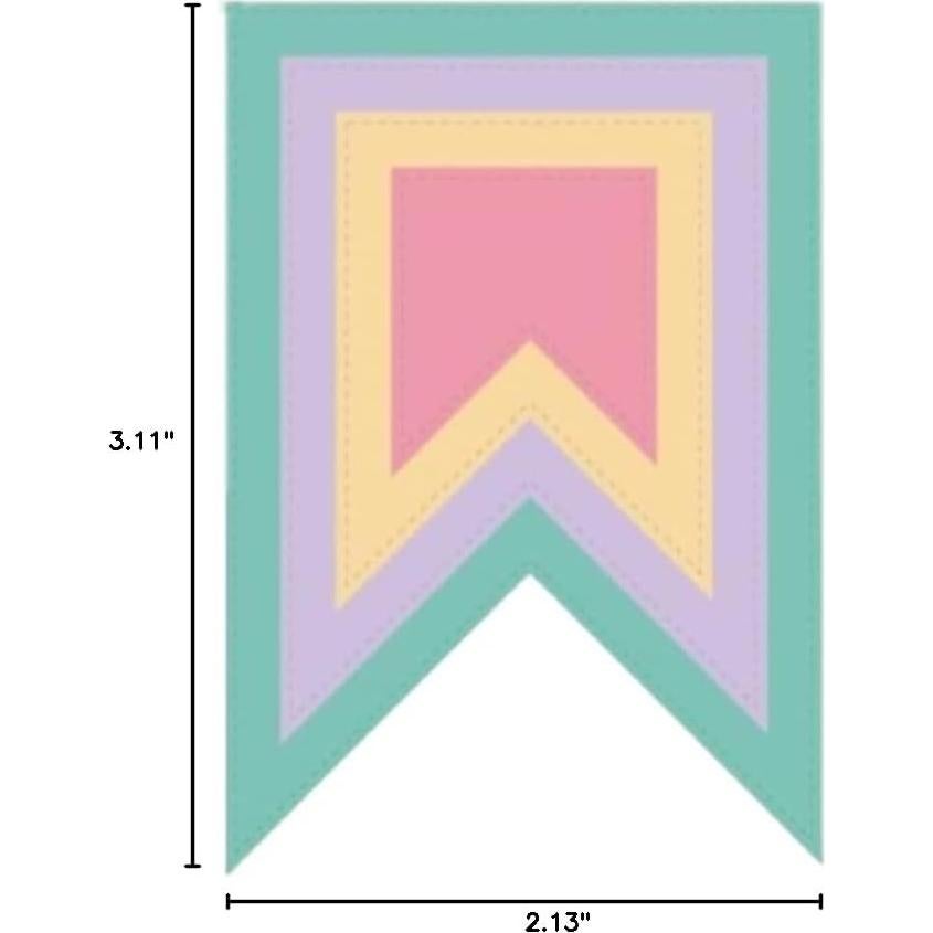 Set de Mini Troqueles Banderas Craftelier - 4 Piezas